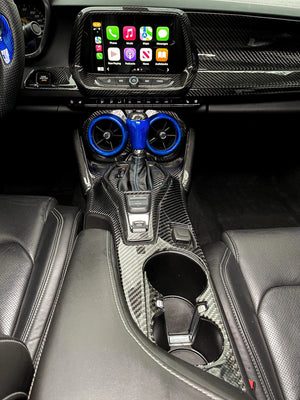 16-24 Camaro Carbon Fiber Center Console AC Vent Covers
