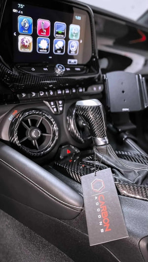 16-24 Camaro Carbon Fiber Center Console AC Vent Covers