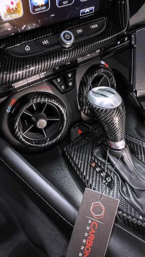 16-24 Camaro Carbon Fiber Center Console AC Vent Covers