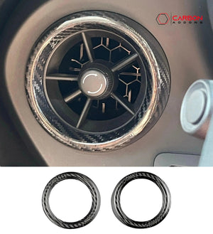 16-24 Camaro Carbon Fiber Dash AC Vent Chrome Delete Covers