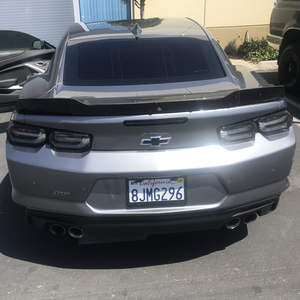 Camaro 19-24 SS with Rear View Camera Wicker Bill